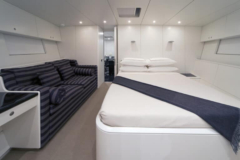 Super Yacht Dark Shadow master bedroom