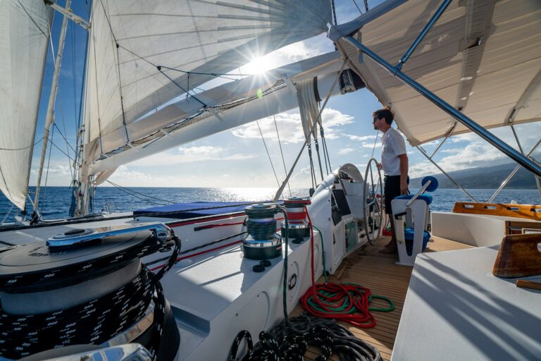 Super yacht DOUCE FRANCE - Captain sailing