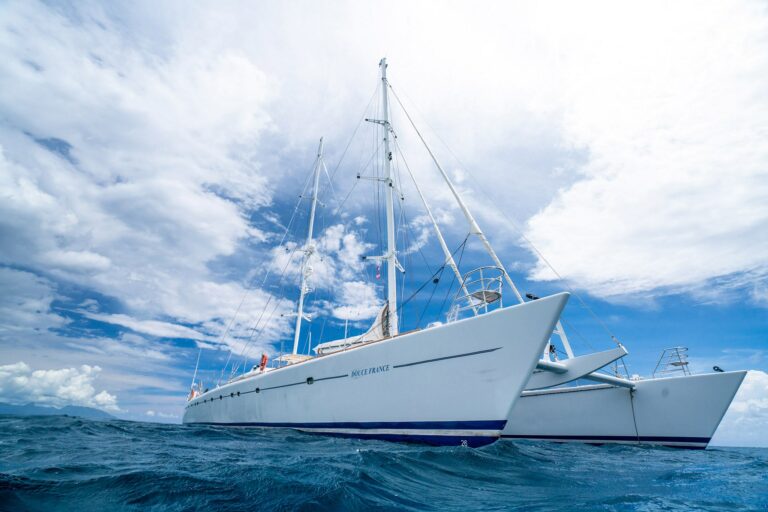 Super yacht DOUCE FRANCE - View from the water