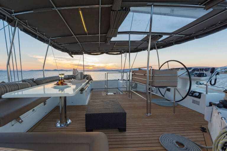 MELITI - Luxury Catamaran Aft Deck