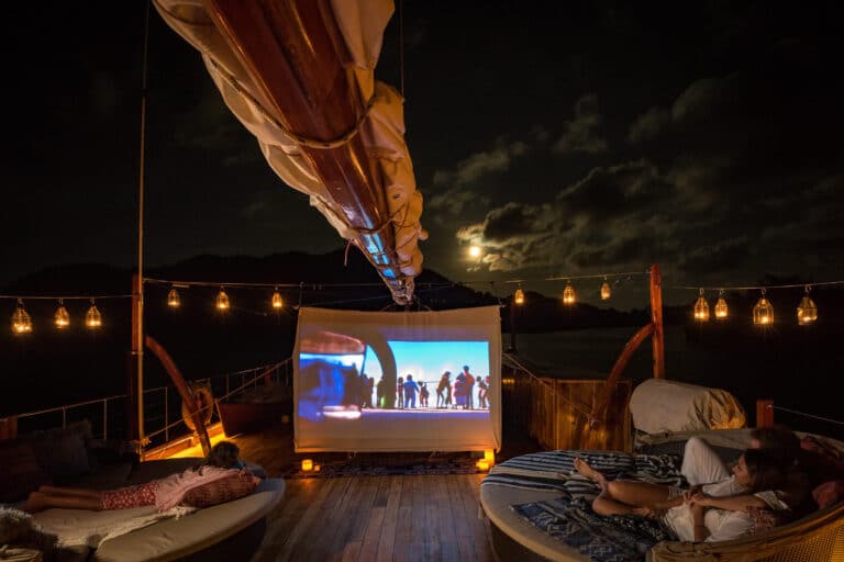 Luxury Yacht SEQUOIA outdoor cinema