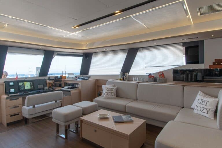 Luxury Catamaran Serenissima saloon