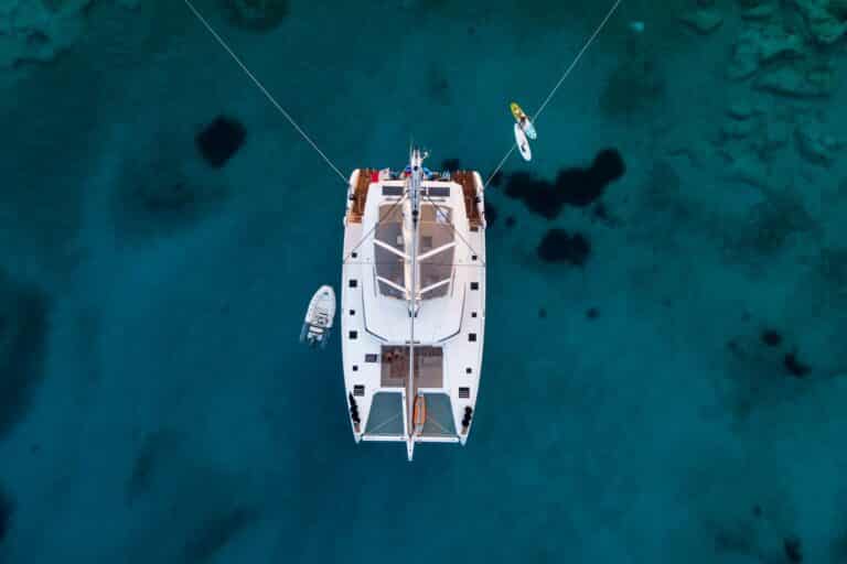 Luxury Catamaran Serenissima bird view