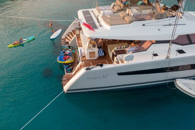 Luxury Catamaran Serenissima aft deck