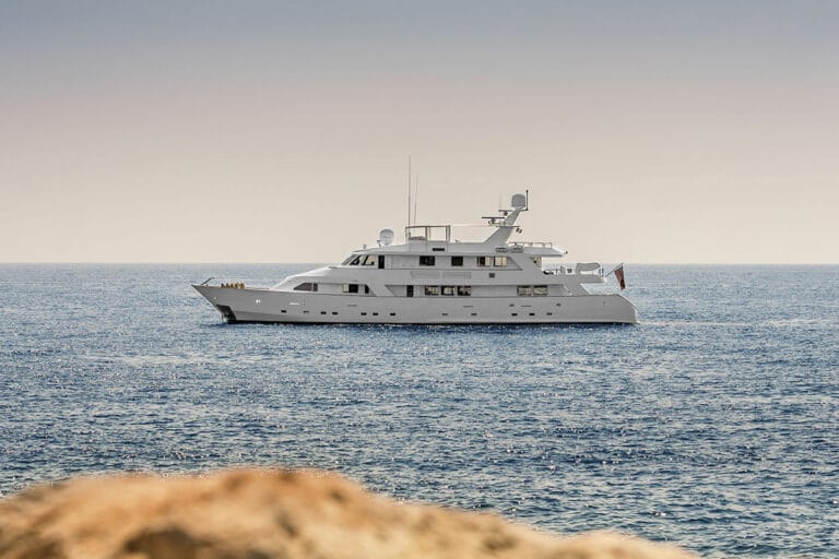 Luxury Motor Yacht SUPERFUN At anchor