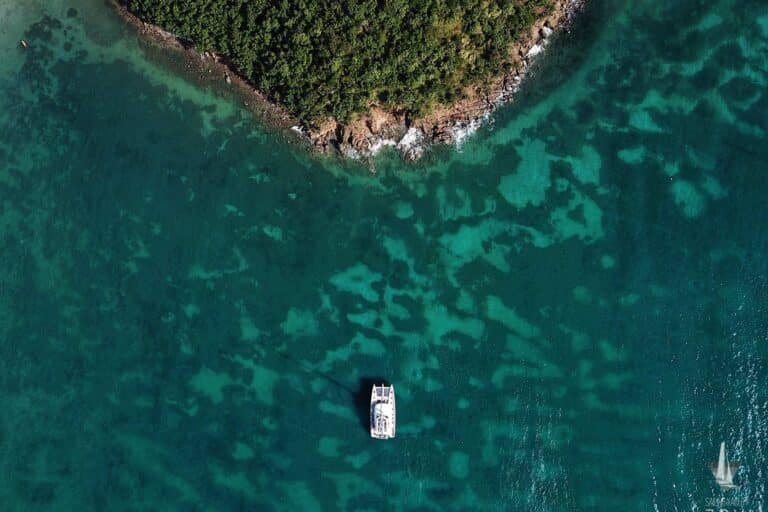 Sailing Yacht JOY - Lagoon 77 - Drone shot