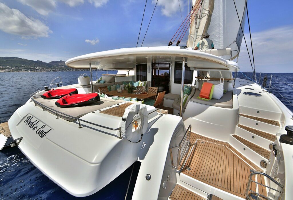 Luxury Catamaran WORLD'S END aft deck