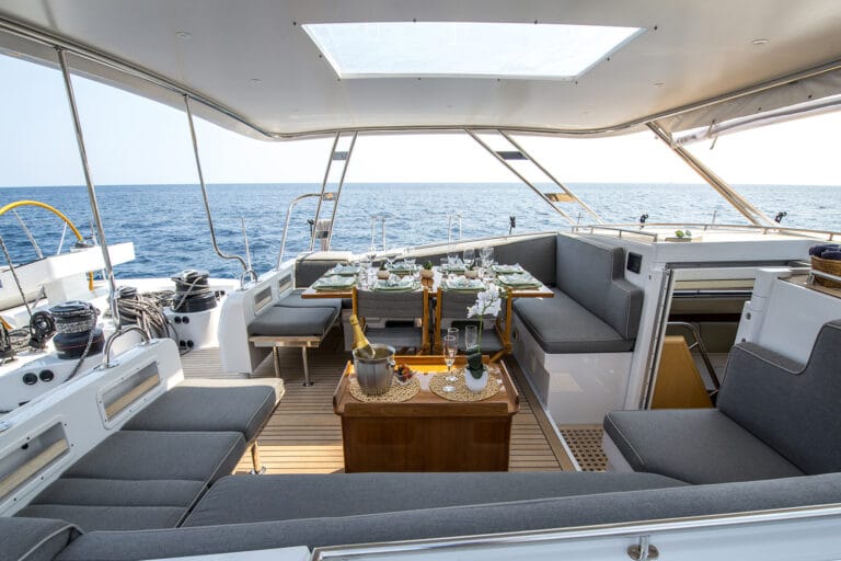 Sailing Yacht LADY 8 - Cockpit from starboard