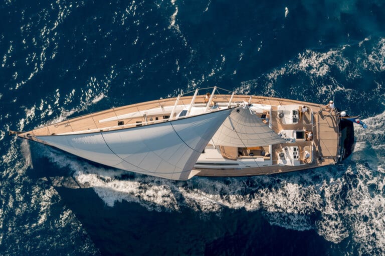 Sailing Yacht GRAND BLEU VINTAGE - from above