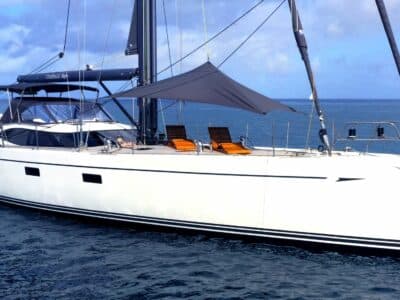 Champagne Hippy Luxury Sailing Yacht - At Anchor