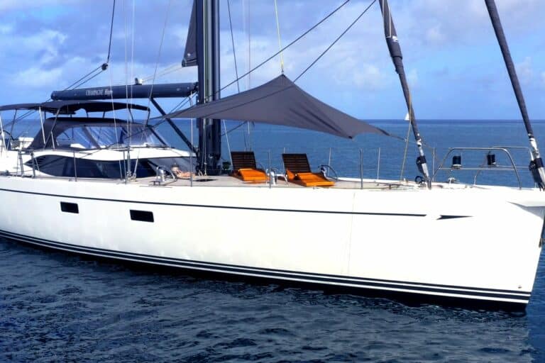 Champagne Hippy Luxury Sailing Yacht - At Anchor