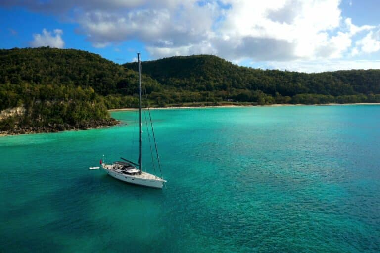 Champagne Hippy Luxury Sailing Yacht - In a beautiful bay