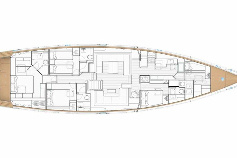 Champagne Hippy Luxury Sailing Yacht - Layout