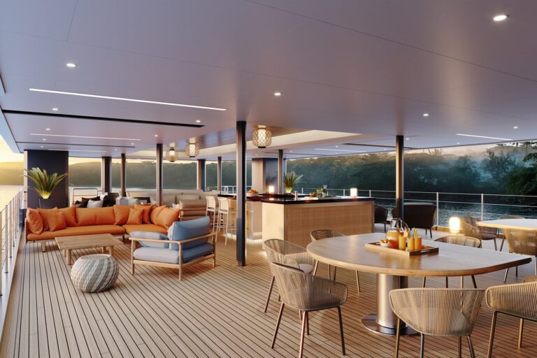 Damen Yachting SeaXplorer 60 Main Deck Aft cabana bar